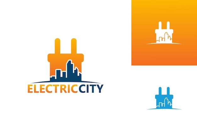 Premium Vector | Electric city logo template design vector, emblem ...