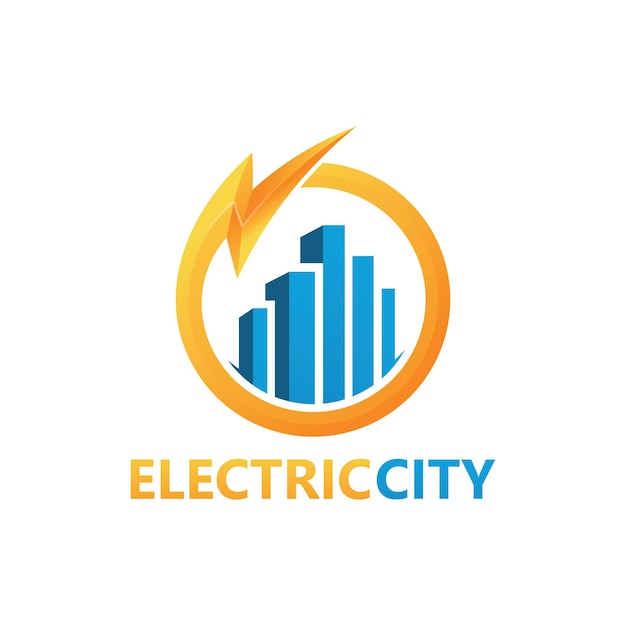 Premium Vector Electric city logo template design