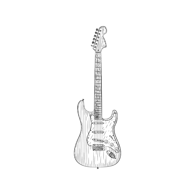 Download An electric guitar illustration vector design | Premium Vector