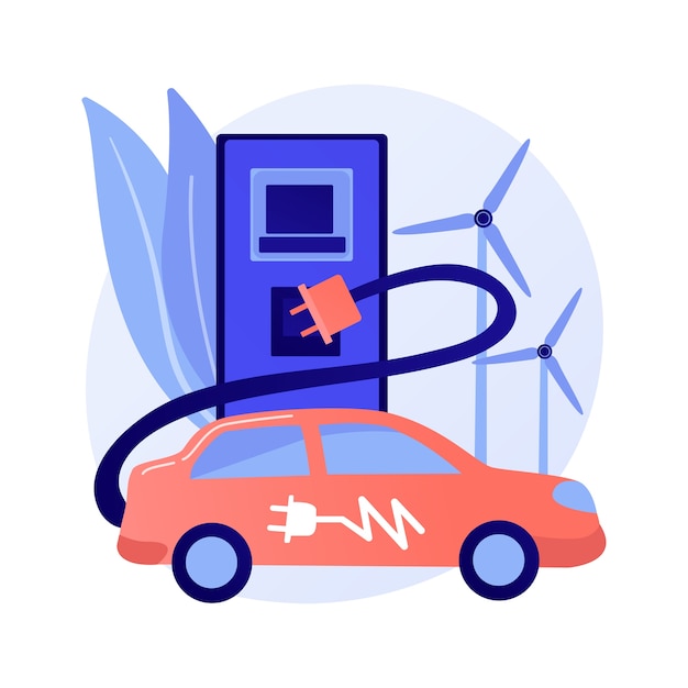 Free Vector Electric vehicle use abstract concept