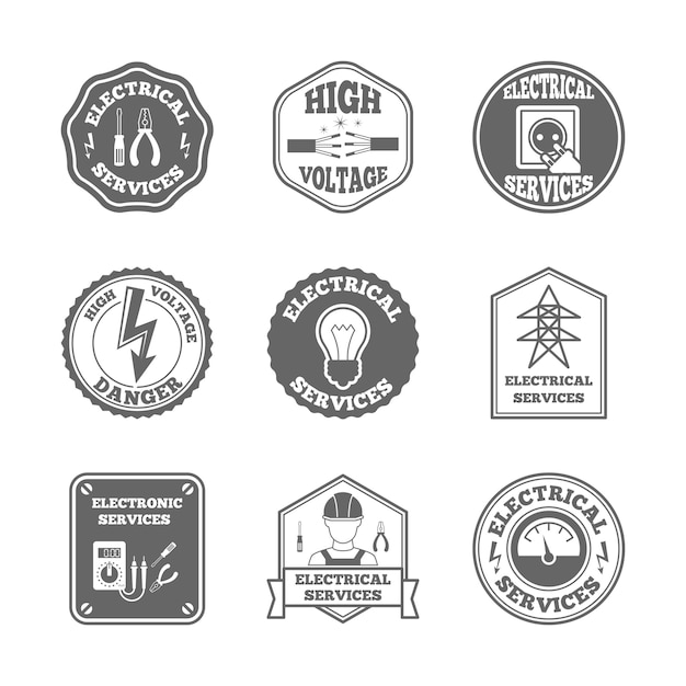 Download Free Electricity Label Set Free Vector Use our free logo maker to create a logo and build your brand. Put your logo on business cards, promotional products, or your website for brand visibility.