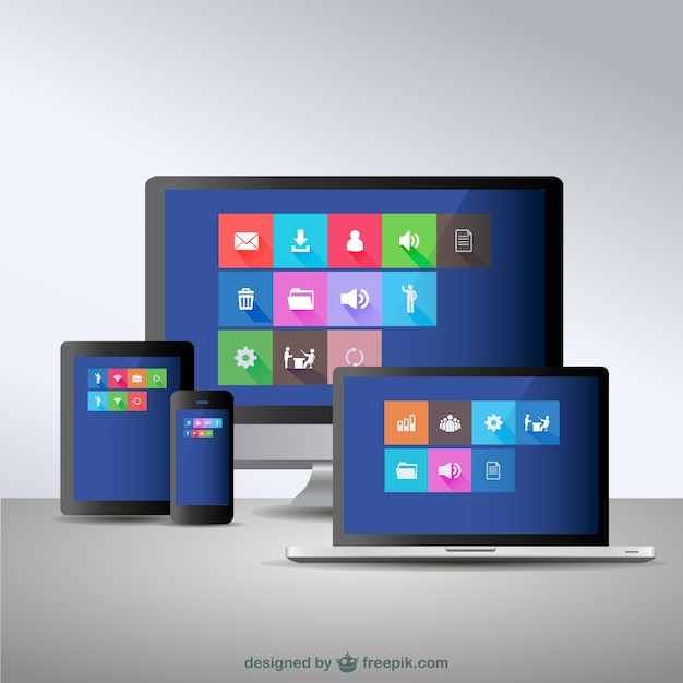 Download Electronic devices responsive design concept | Free Vector