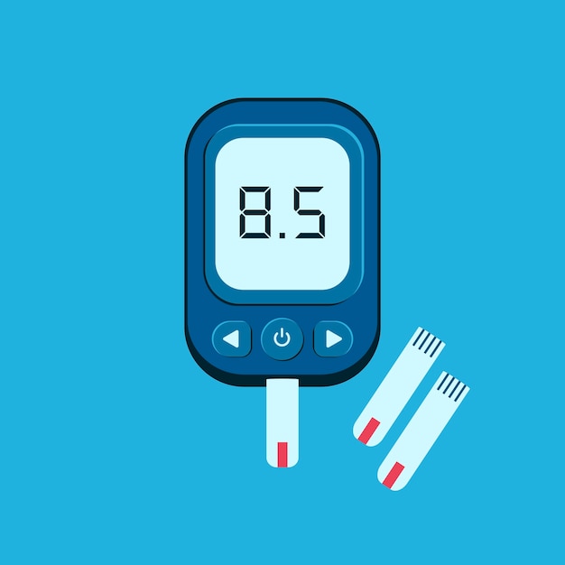 Premium Vector | Electronic glucometer illustration