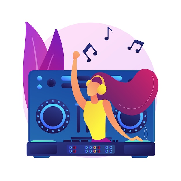 free-vector-electronic-music-abstract-concept-illustration-dj-set