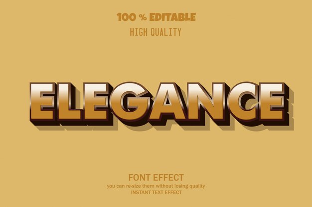 Premium Vector | Elegance text, editable font effect