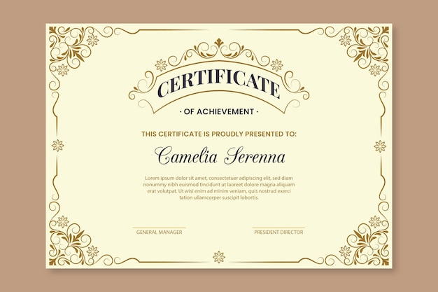 Elegant award certificate template Vector | Free Download