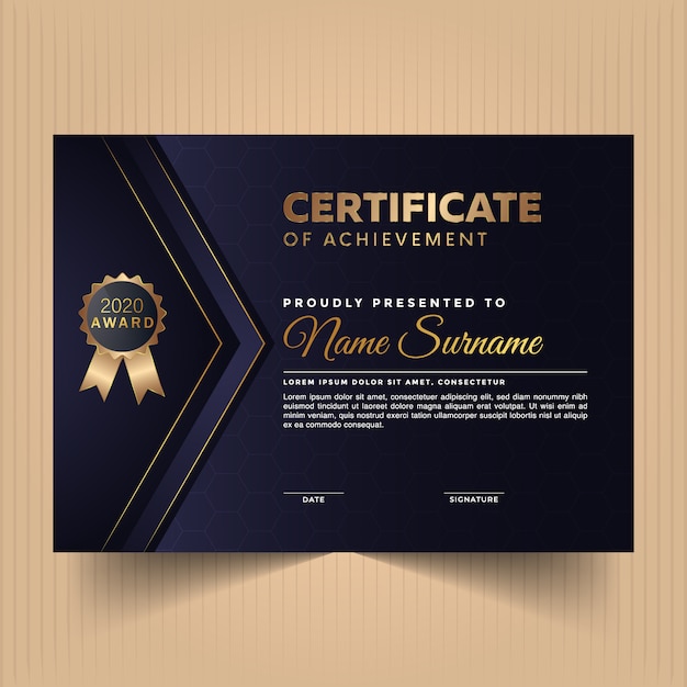 Premium Vector | Elegant award diploma certificate design template