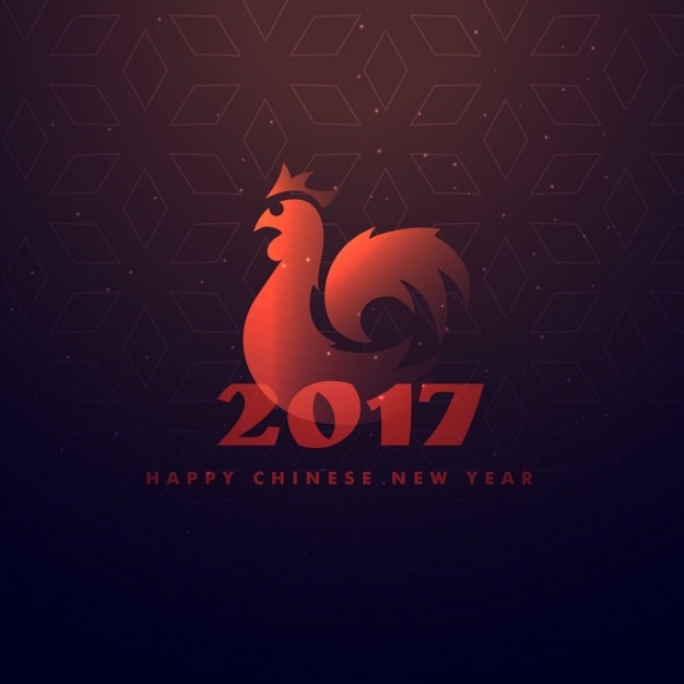 Elegant background of happy new year chinese\
rooster