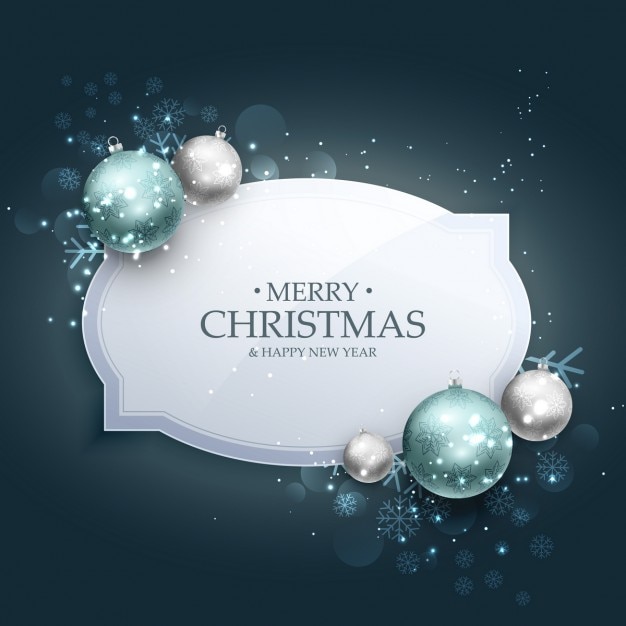 Elegant background with realistic glossy\
baubles