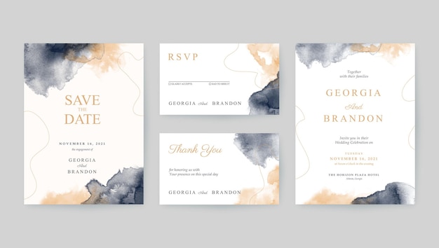 Premium Vector | Elegant and beautiful clean wedding invitation template