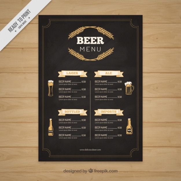 10 best beer menu template designs for bars & restaurants