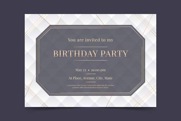 Elegant birthday card template | Free Vector