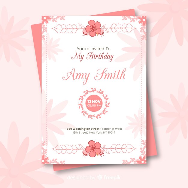 Download Free Download This Free Vector Elegant Birthday Invitation Template Use our free logo maker to create a logo and build your brand. Put your logo on business cards, promotional products, or your website for brand visibility.