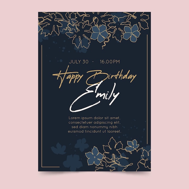 elegant-birthday-invitation-template-free-vector