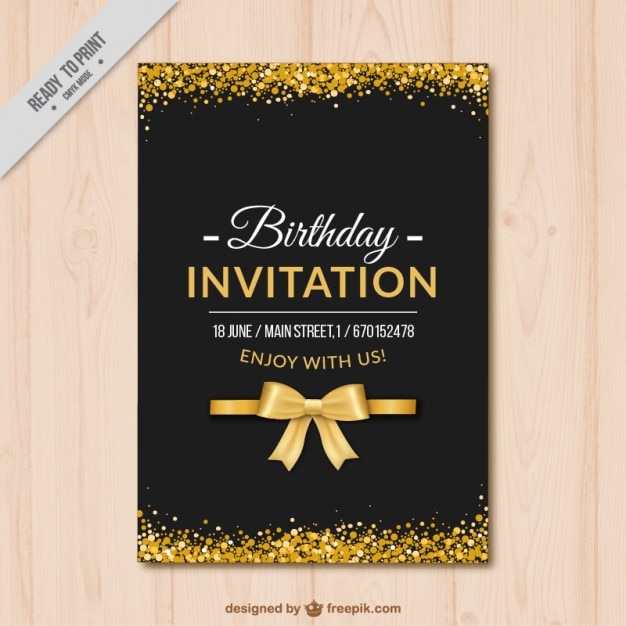 Free Elegant Party Invitations Template 1