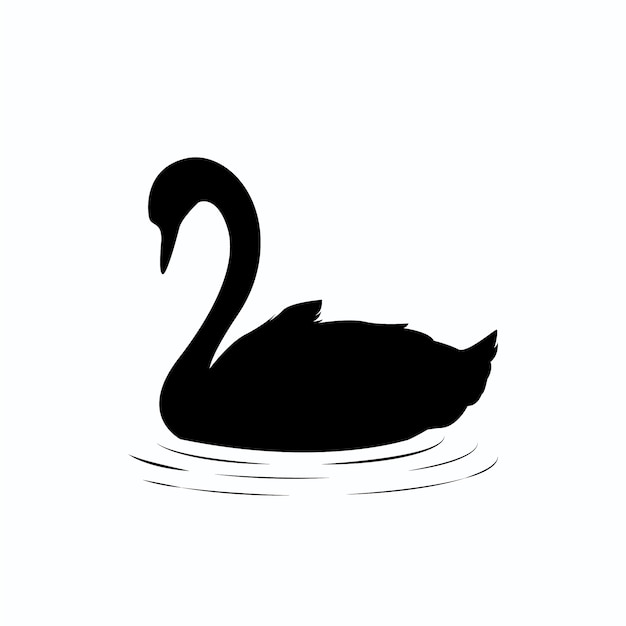 Free | Elegant black swan silhouette