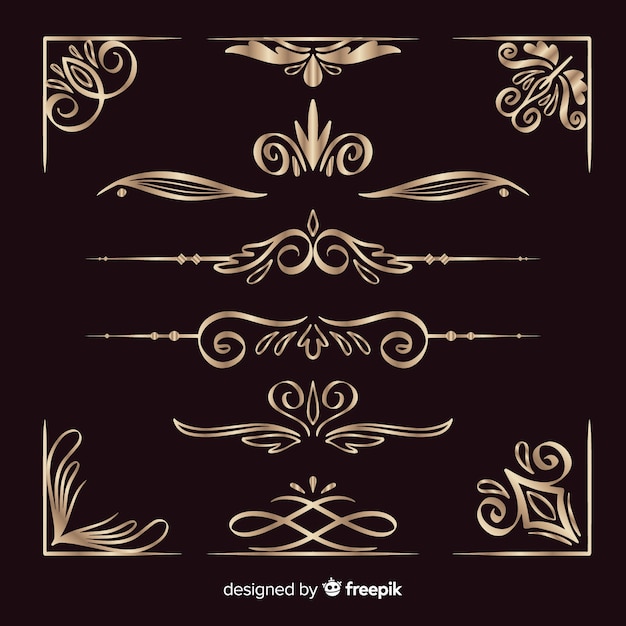 Download Elegant border ornaments collection Vector | Free Download