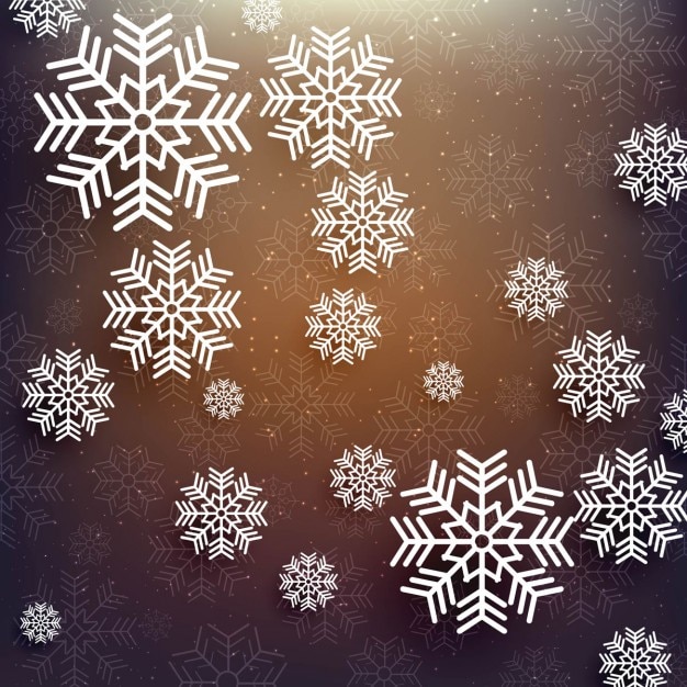 Elegant brown background with white\
snowflakes