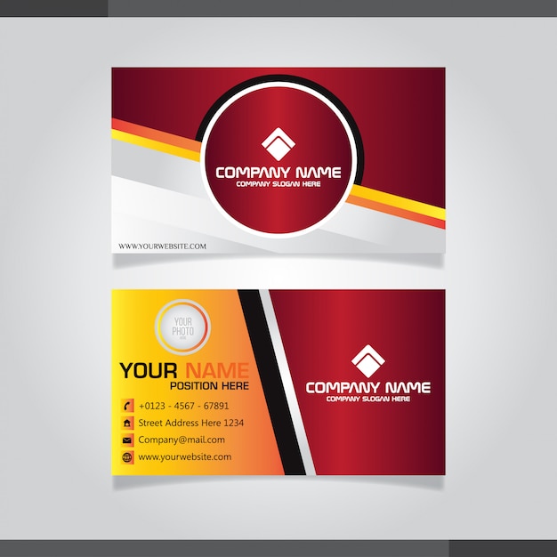 Download Free Elegant Business Card In Red And White Colors Premium Vector Use our free logo maker to create a logo and build your brand. Put your logo on business cards, promotional products, or your website for brand visibility.