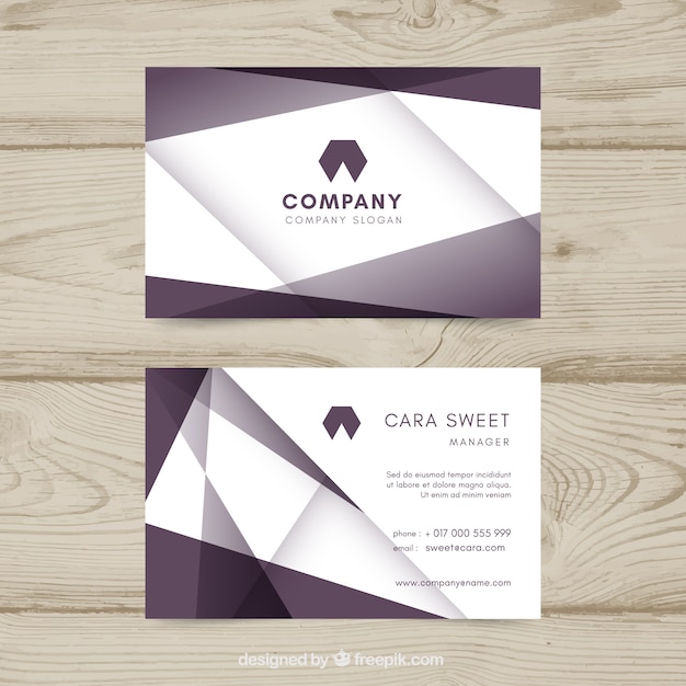 Download Free Elegant Business Card Template With Geometric Design Free Vector Use our free logo maker to create a logo and build your brand. Put your logo on business cards, promotional products, or your website for brand visibility.