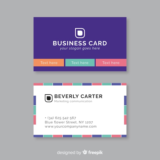 Download Free Elegant Business Card Template With Modern Style Free Vector Use our free logo maker to create a logo and build your brand. Put your logo on business cards, promotional products, or your website for brand visibility.