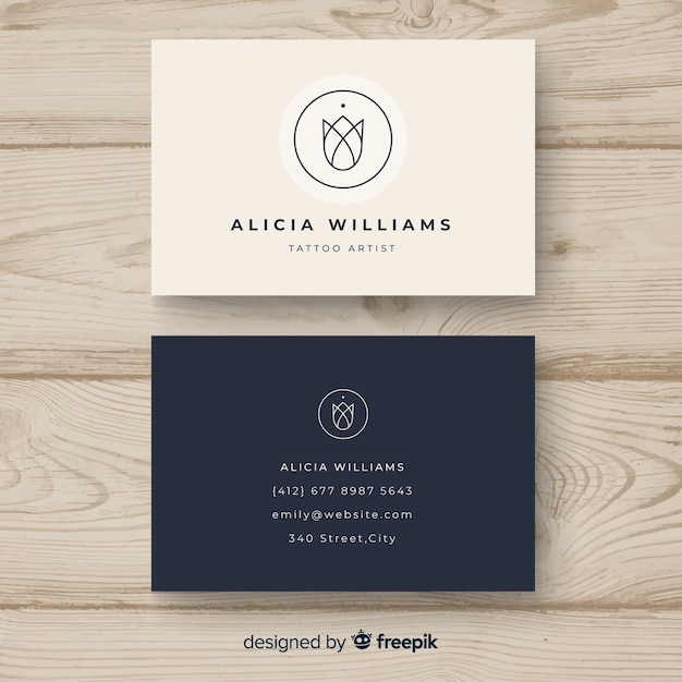 elegant business card template free printable