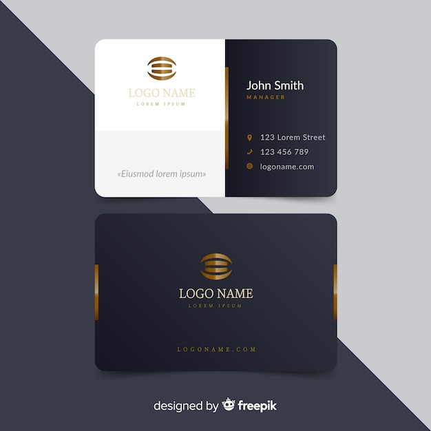 Download Free Elegant Business Card Template Free Vector Use our free logo maker to create a logo and build your brand. Put your logo on business cards, promotional products, or your website for brand visibility.