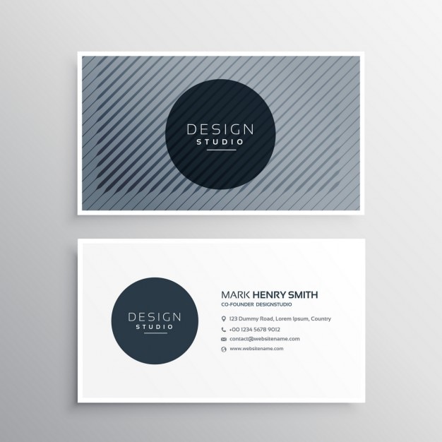 Elegant business card with lines