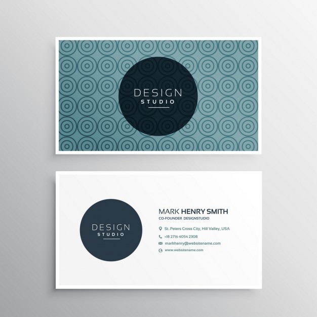 Elegant business card with ornaments