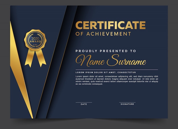 Download Elegant certificate design template | Premium Vector