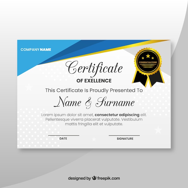 Download Free Vector Elegant Certificate Template