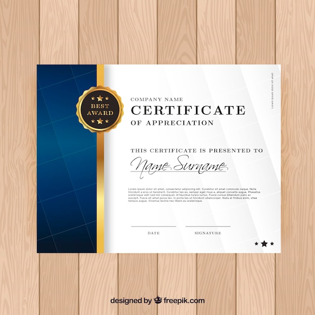 Elegant certificate template | Free Vector