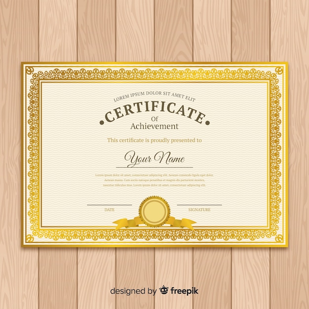 Elegant certificate template | Free Vector