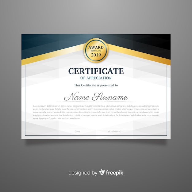 Free Vector | Elegant certificate template