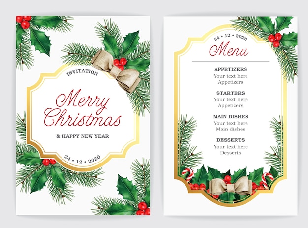 Download Free Christmas Menu Vectors 1 000 Images In Ai Eps Format Yellowimages Mockups
