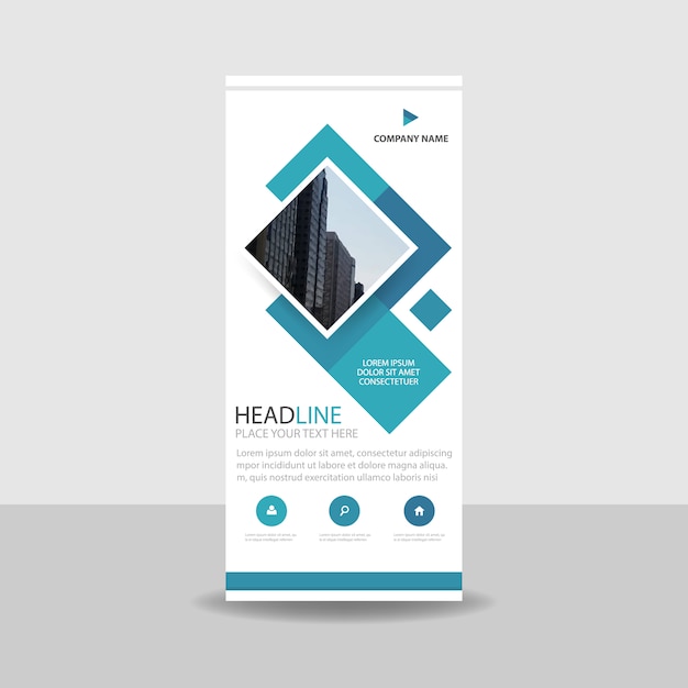 Download Vector Red Creative Roll Up Banner Vectorpicker