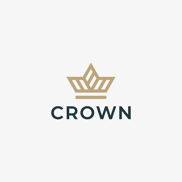 Elegant crown logo design. | Premium Vector