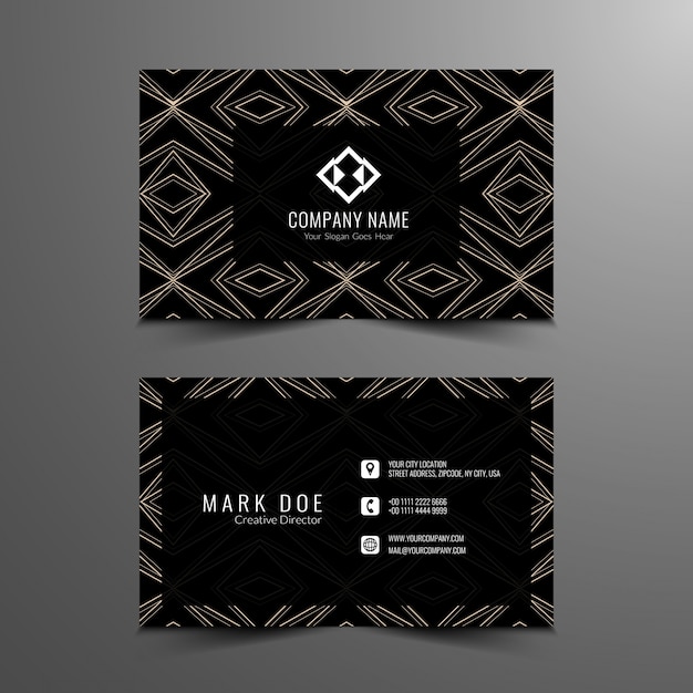 Premium Vector Elegant Dark Business Card 8276