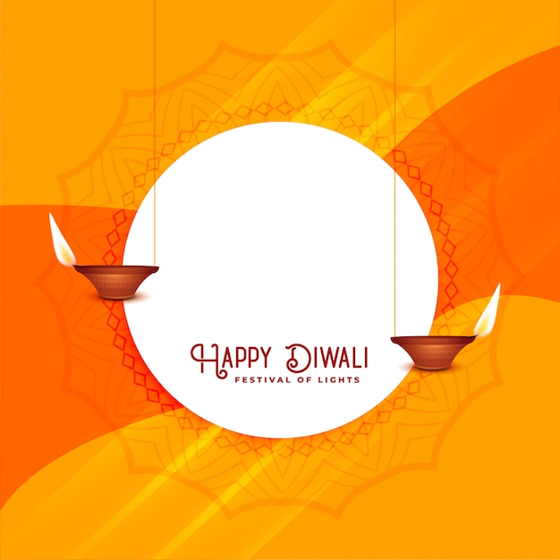 Elegant diwali festival greeting design\
template