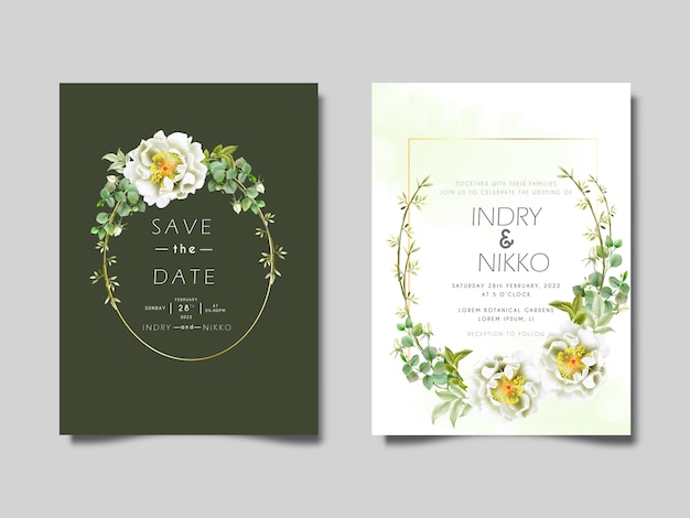 Download Elegant and editable floral watercolor wedding invitation ...