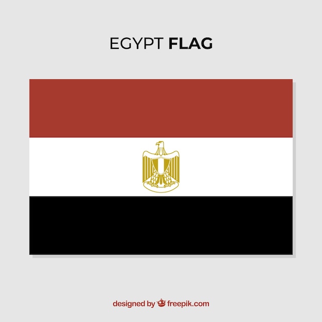 Free Vector Elegant Egyptian Flag With Flat Design
