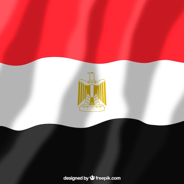 Download Elegant egyptian flag with flat design Vector | Free Download