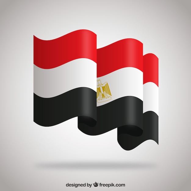 Download Elegant egyptian flag with flat design | Free Vector