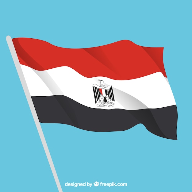 Download Elegant egyptian flag with flat design Vector | Free Download