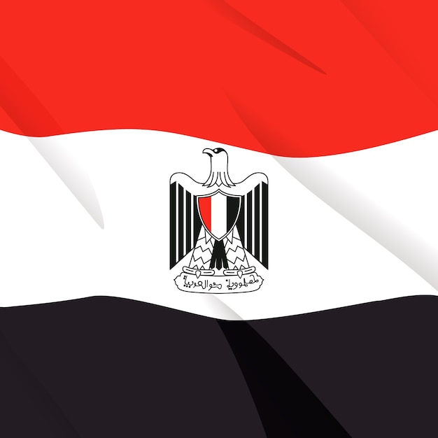 Download Elegant egyptian flag with flat design Vector | Free Download