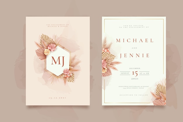 Engagement Invitation Card Template from image.freepik.com