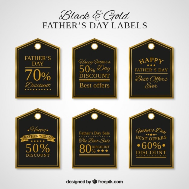 Download Premium Vector | Elegant father's day sale labels tag ...