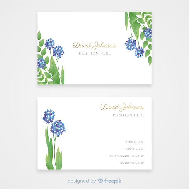 free printable floral business card template free printable floral business card template