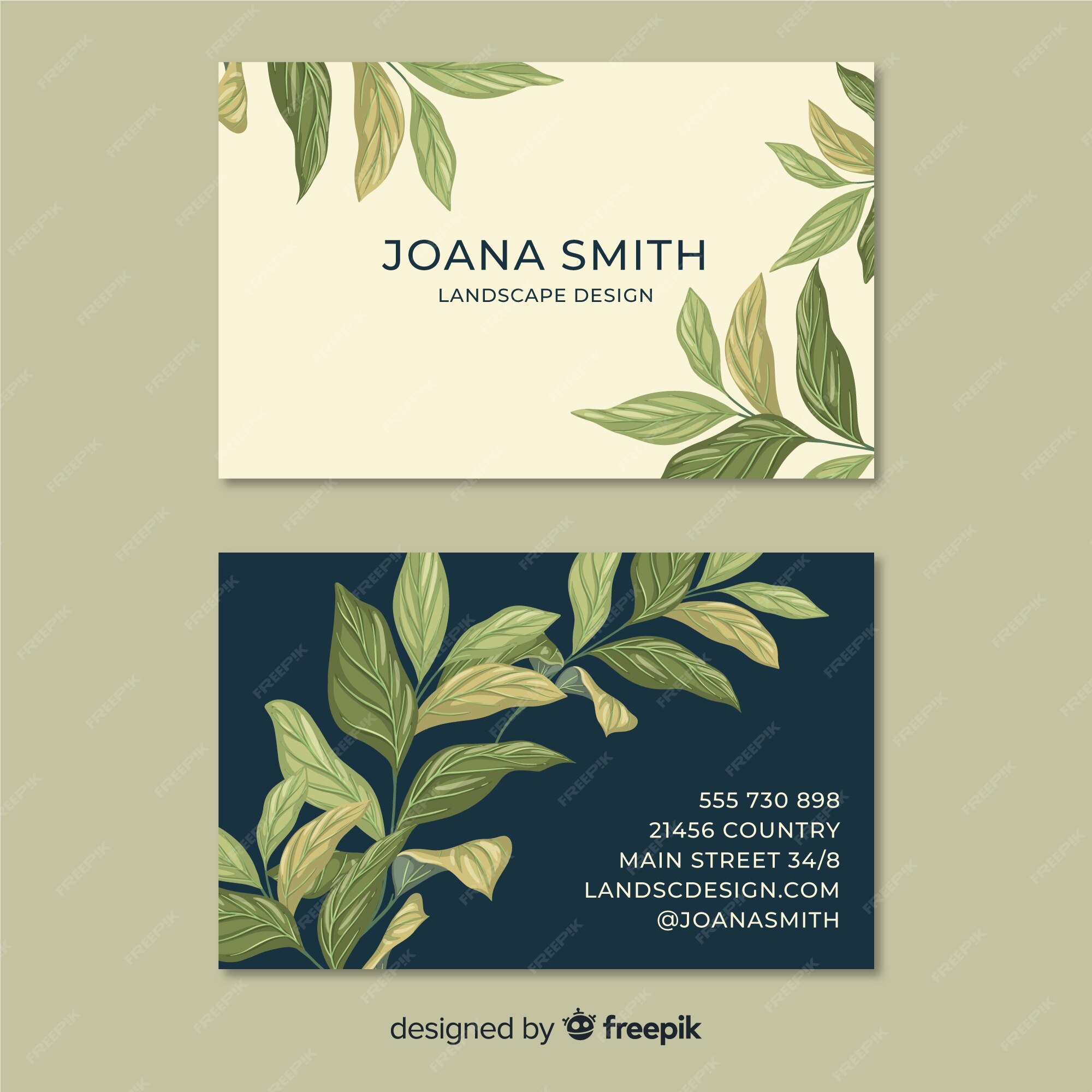 free-vector-elegant-floral-business-card-template