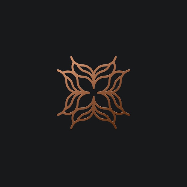 Download Elegant floral logo Vector | Premium Download